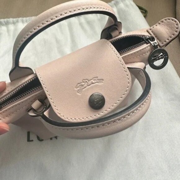 Longchamp Le Pliage Leather Crossbody Tote - Picture 3 of 8